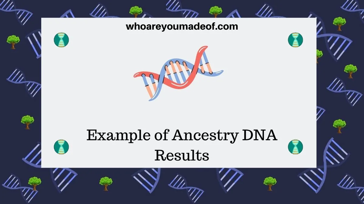 Example of Ancestry DNA Results - Who are You Made Of?