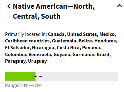 partial native american ancestry