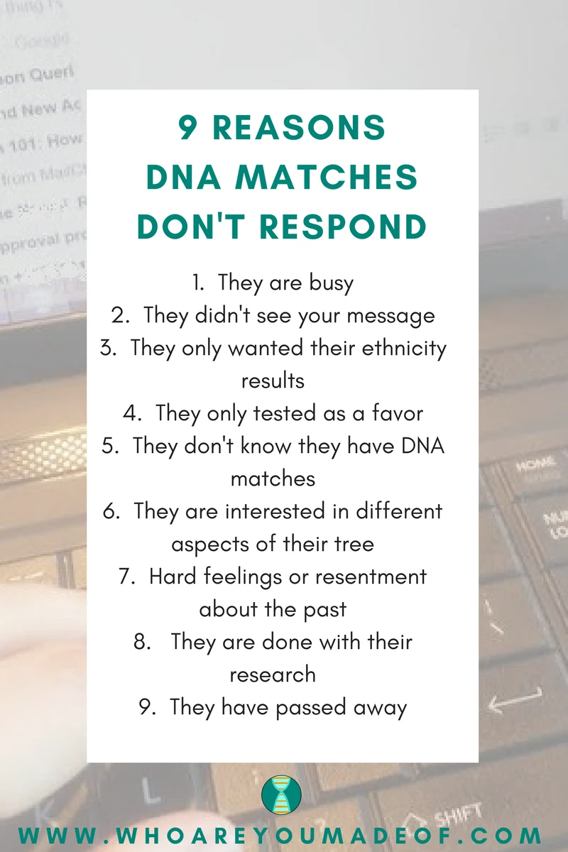 Why DNA Matches Don't Respond to Messages