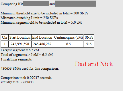 example of how dna match shares smaller segment with me than the one we share with my mom