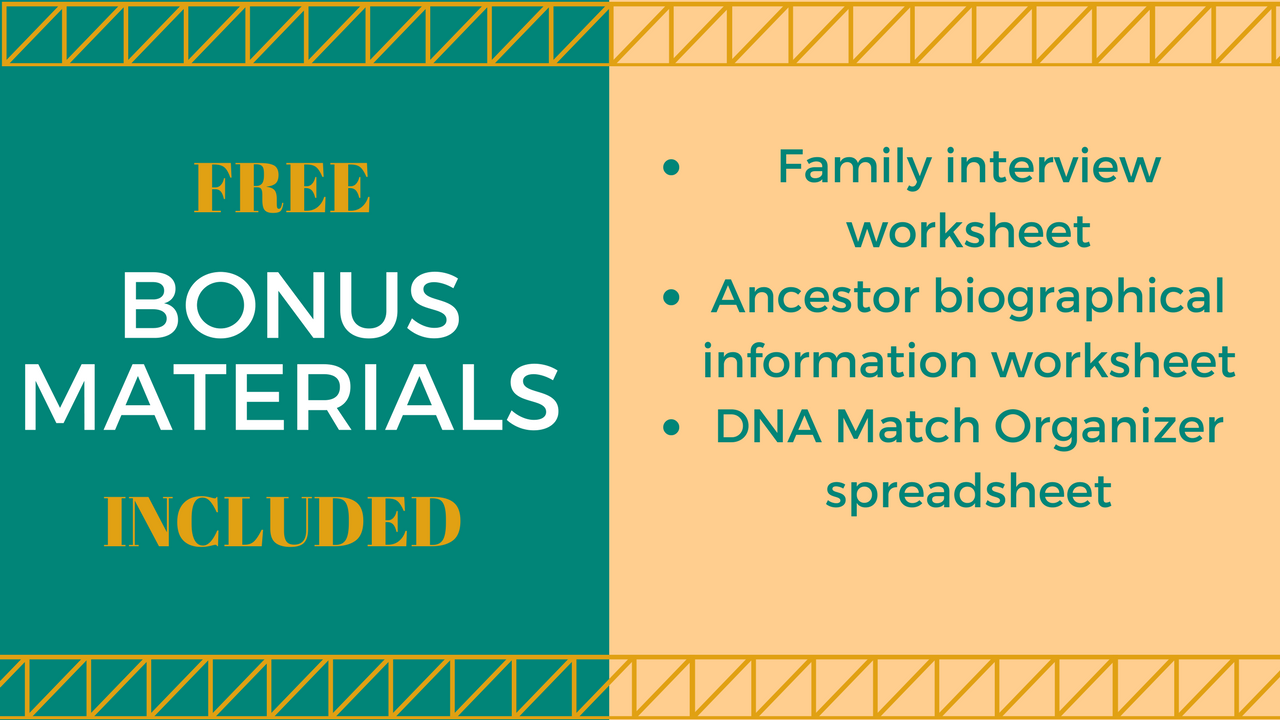 free bonus materials with dna genealogy ebook