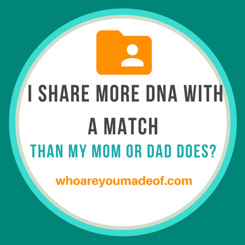 i share more dna with a match than my mom or dad does