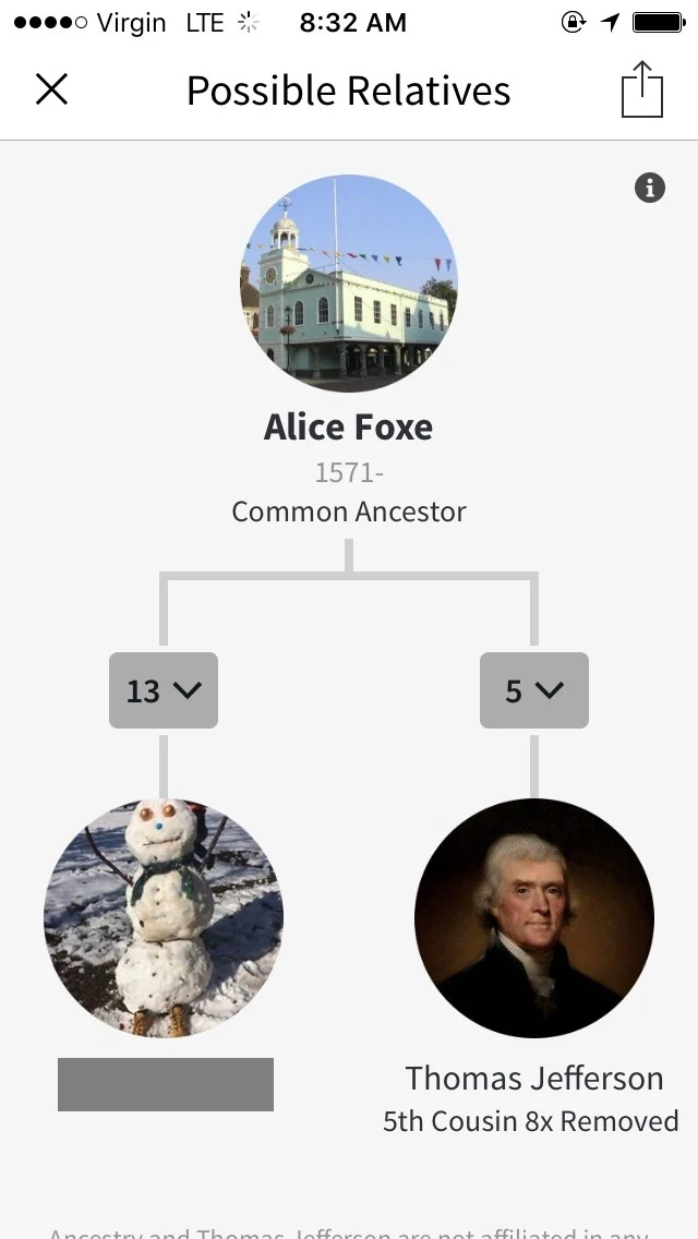 This is how I am supposedly related to Thomas Jefferson