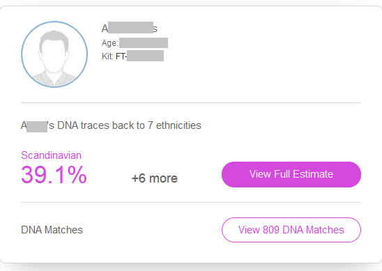 What do my heritage DNA results look like