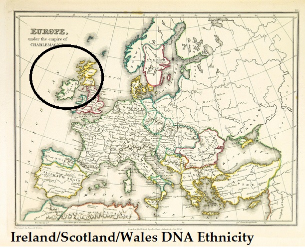 Where is the Ireland/Scotland/Wales DNA Ethnicity