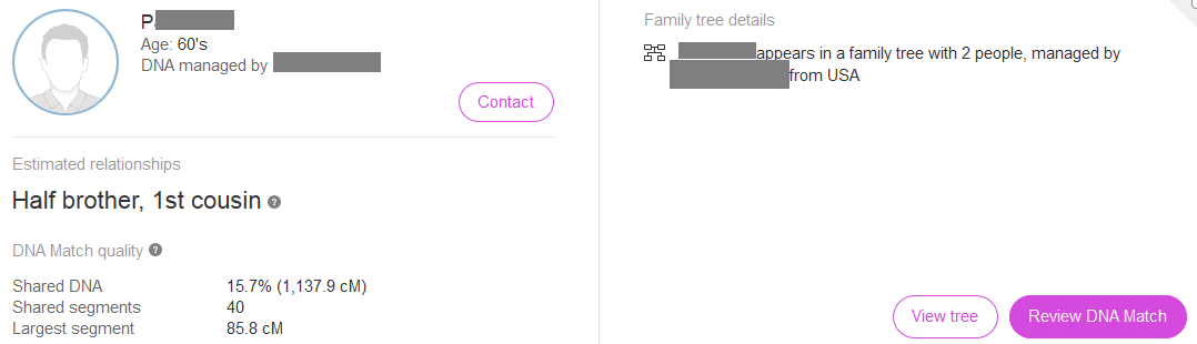 What does a first cousin match look like on my heritage dna