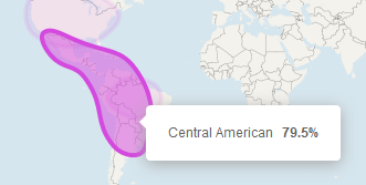 where is the central american dna ethnicity located my heritage dna