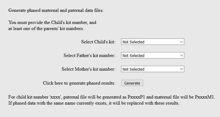What to enter on the phased data tool on gedmatch