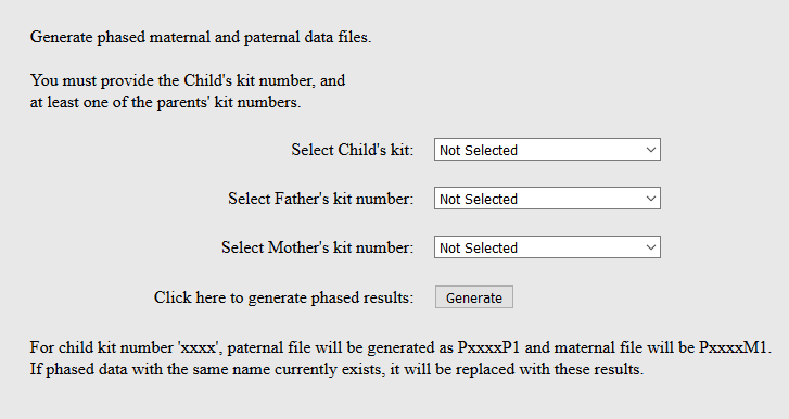 What to enter on the phased data tool on gedmatch