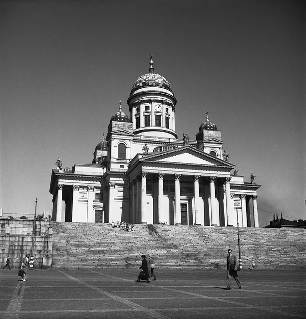 Helsinki Cathedral and Senate Square in August 1947