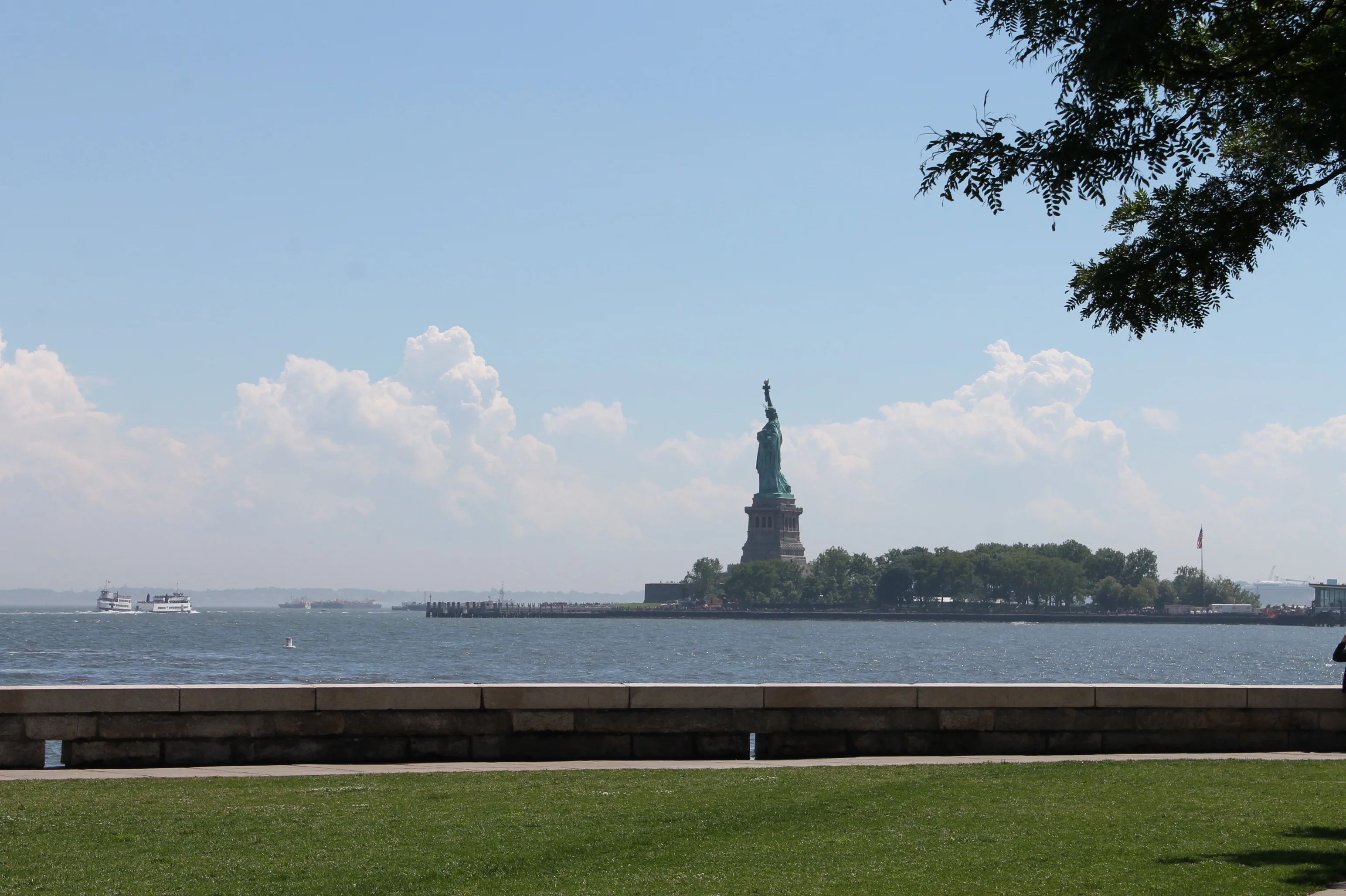 A,mazing view of the Stateu of Liberty from Ellis Island
