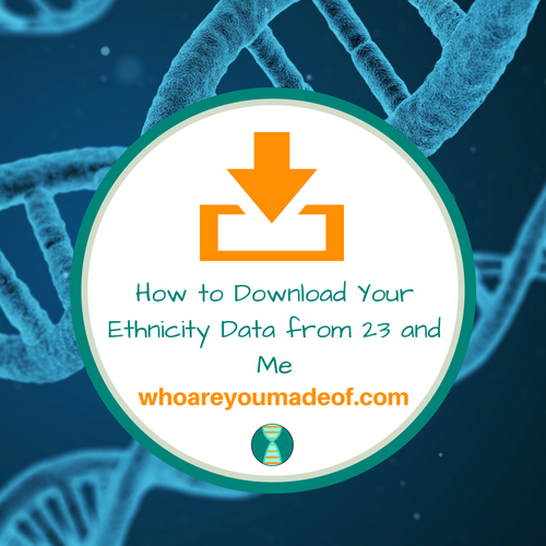 How to Download Your Ethnicity Data from 23 and Me