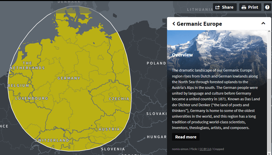 Details you can see about each ethnicity region on estimate