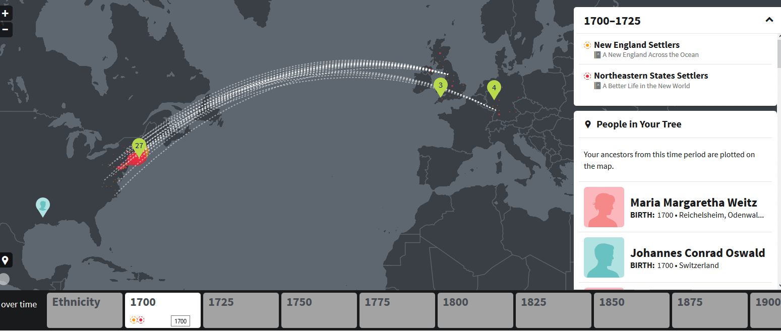 explore DNA story timeline on ancestry dna