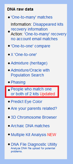 how to access the people who match one or both of two kits tool