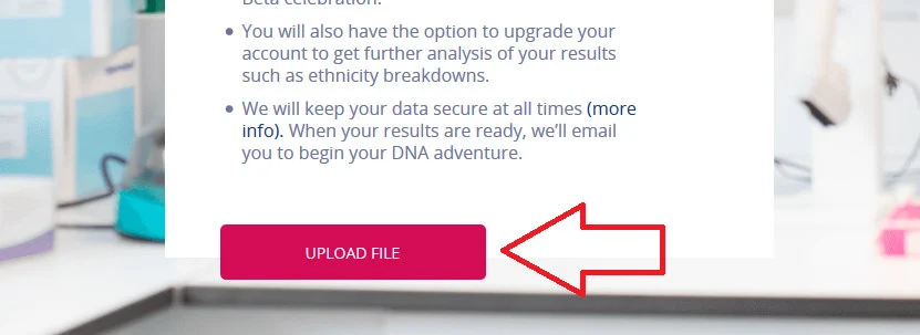 how to upload dna to living dna