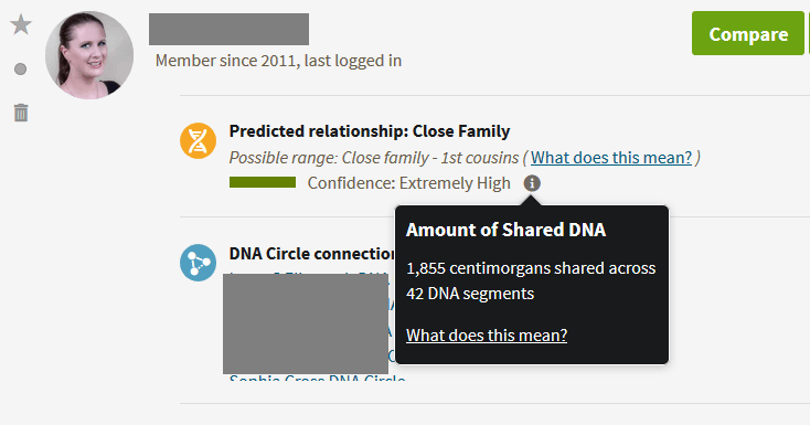 How much DNA do I share with my grandchild on Ancestry