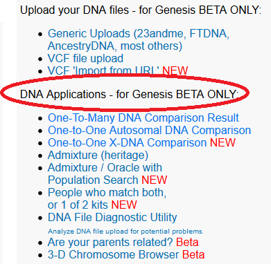 How to access the gedmatch genesis dna tools