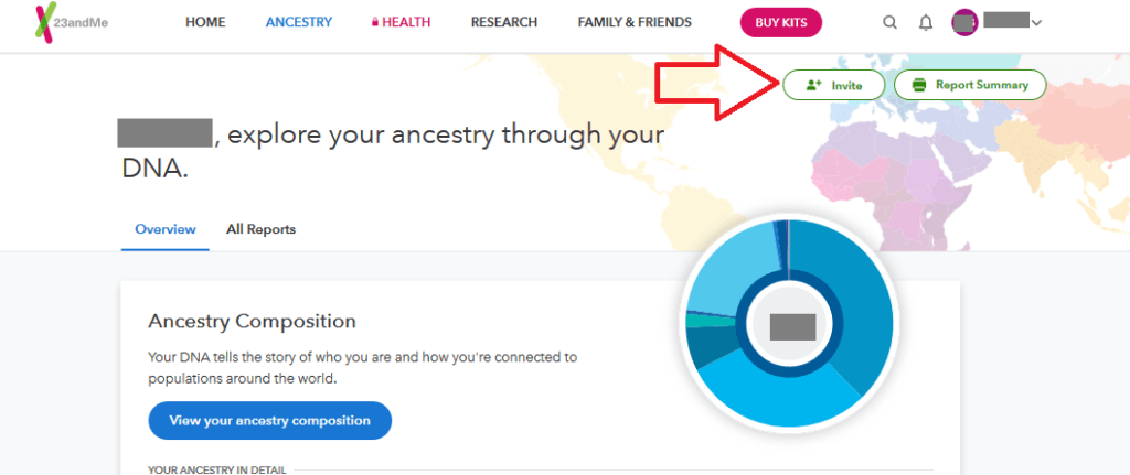how to share 23andme results