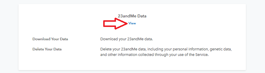 How to access 23andMe data from test settings