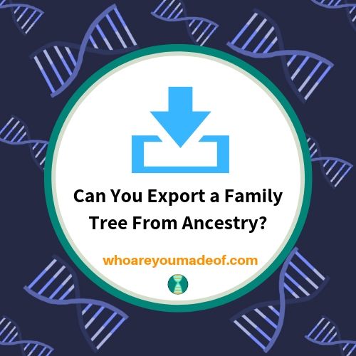 Can You Export a Family Tree From Ancestry_