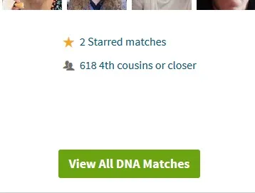 This image shows that I have 618 DNA matches that match me on Ancestry DNA at a 4th cousin level or closer