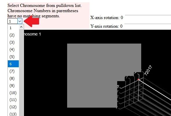 how to understand Gedmatch 3D chromosome browser results