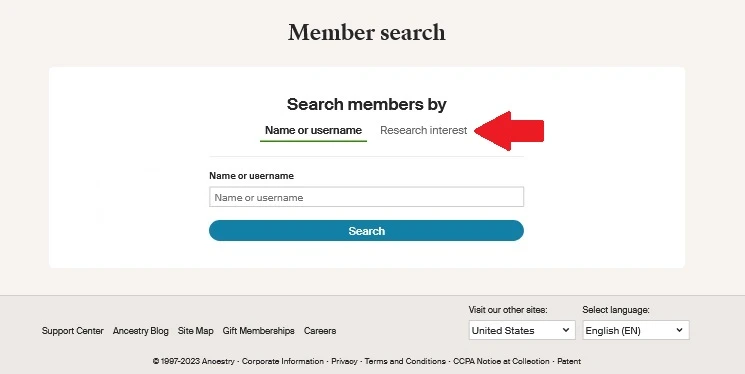 How to find Ancestry members researching the same ancestor or similar research interests
