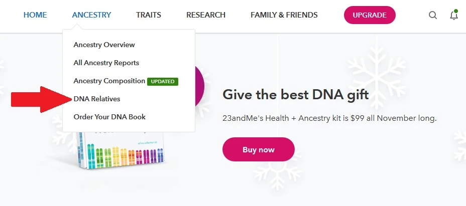 how to find DNA relatives on 23andme