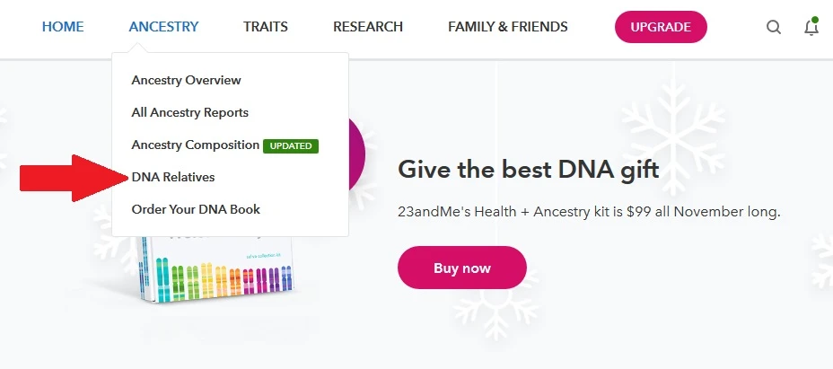 how to access dna relatives on 23andme
