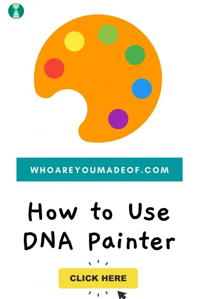 How to Use DNA Painter Pinterest image with paint palate 
