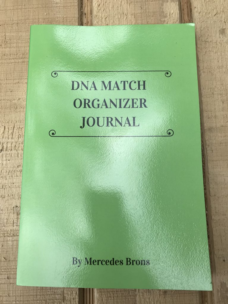 Image of the front cover of the DNA Match Organizer Journal 