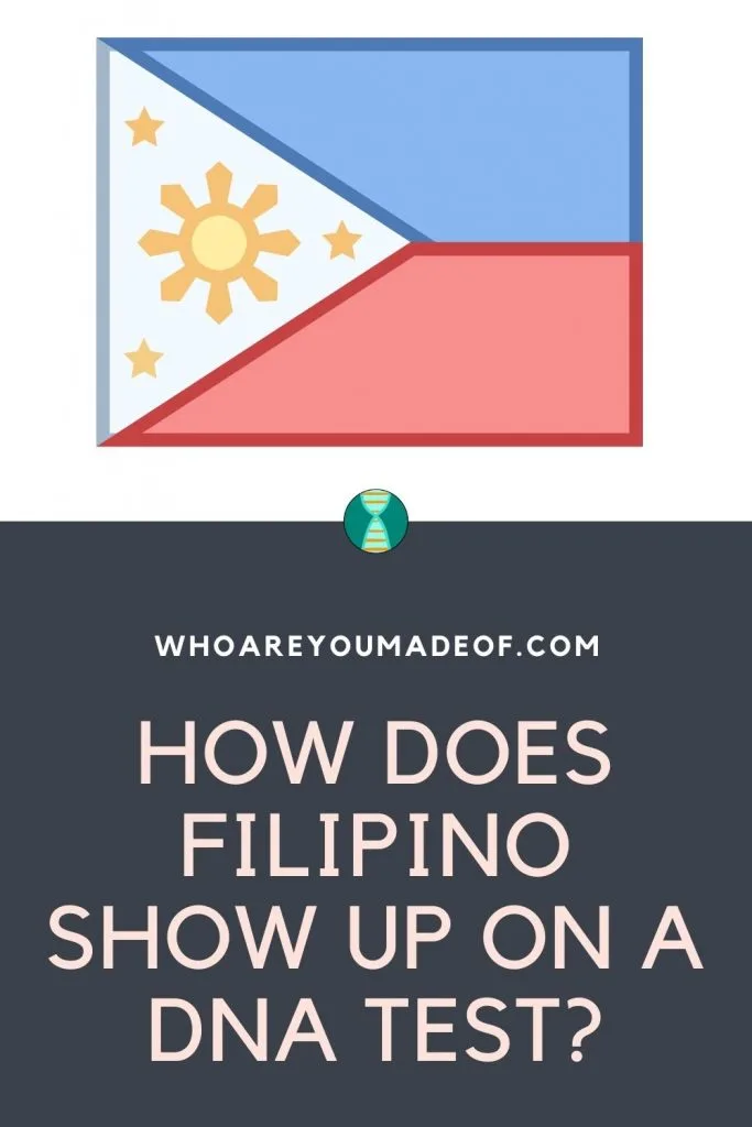 How Does Filipino Show Up on a DNA Test Pinterest Image with flag of the Philippines