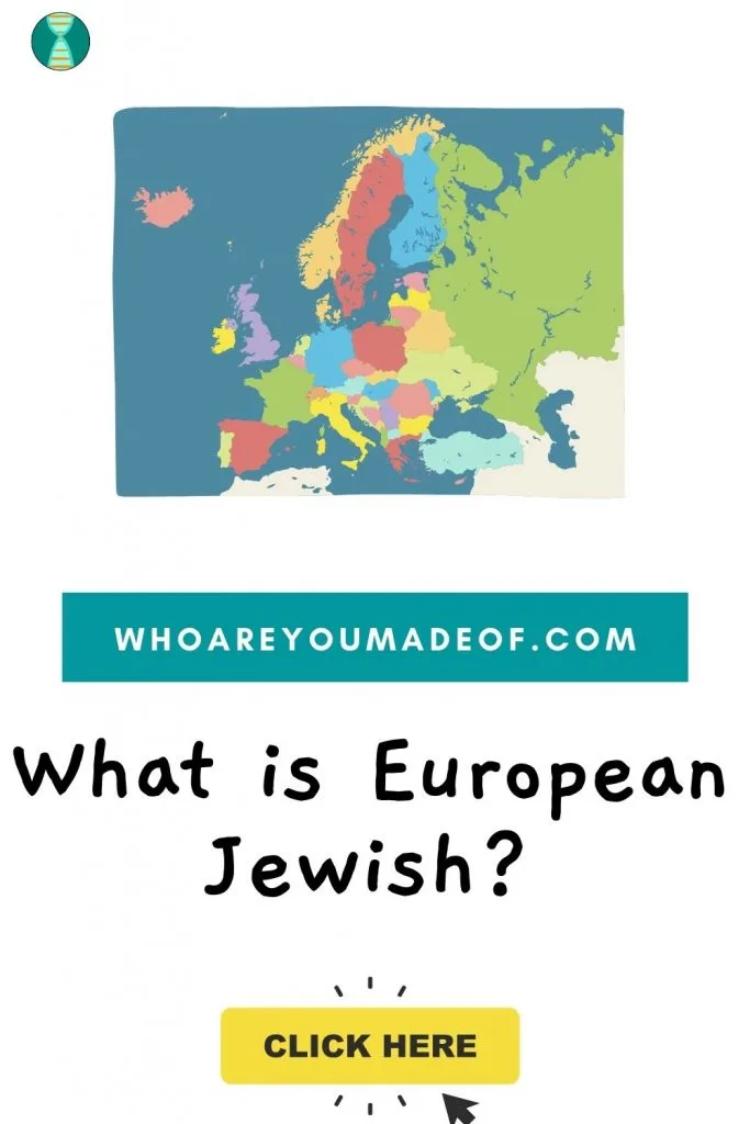 What is European Jewish?  Pinterest image with map of Europe