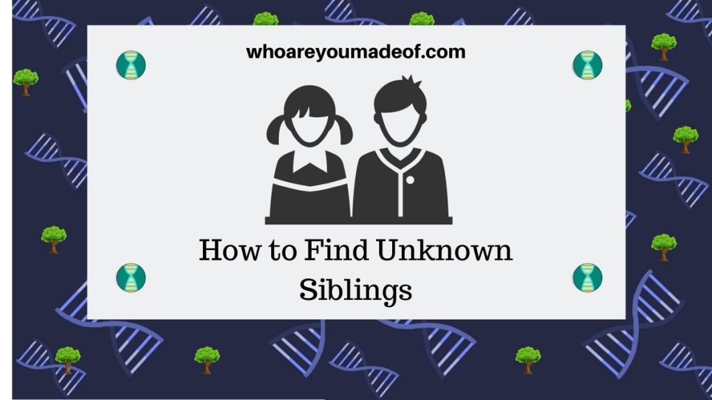 how to find unknown siblings featured image with a graphic of two siblings