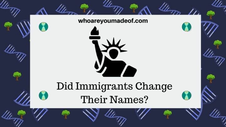 did Immigrants change their names featured image with statue of liberty graphic