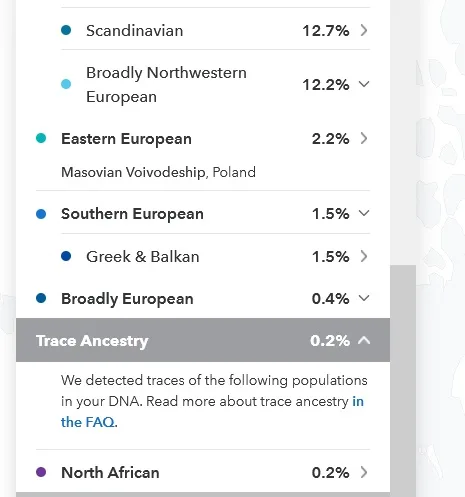 example of trace ancestry on 23andme results