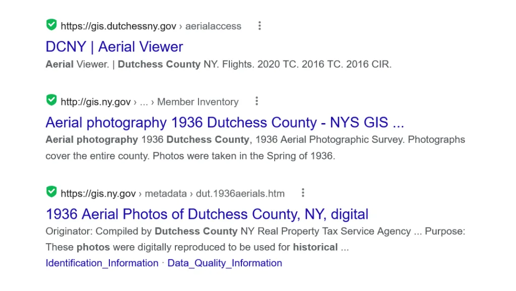 search results for historic aerial images for dutchess county new york