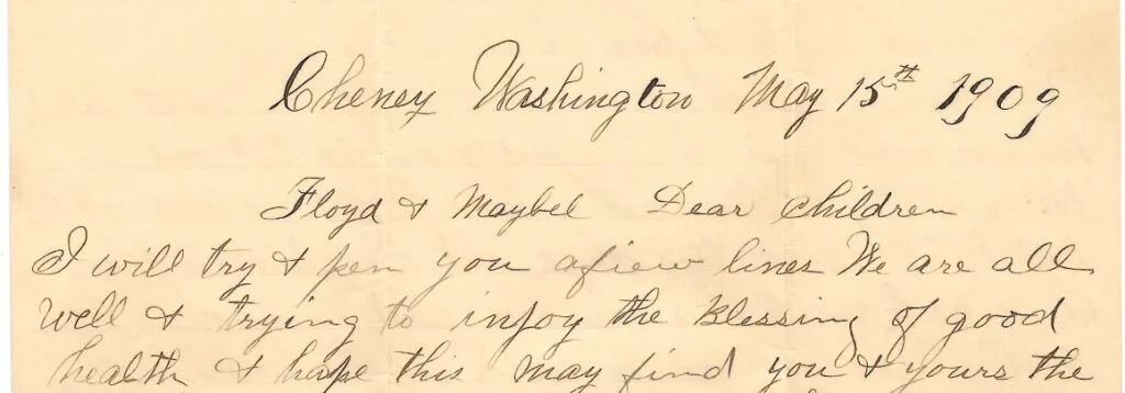 old handwritten letter example