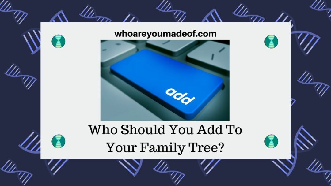 Who Should You Add To Your Family Tree? - Who are You Made Of?