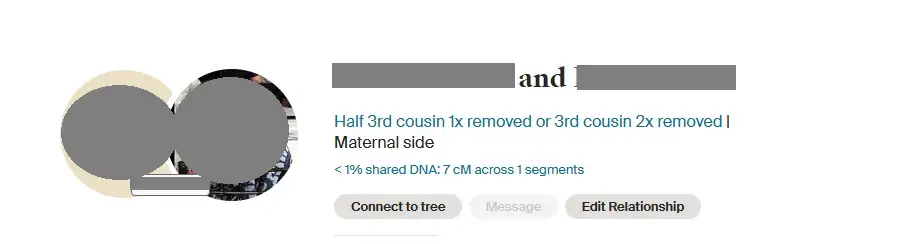 My grandmother and her match share 7 centimorgans of DNA